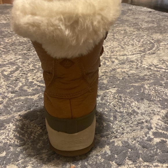 Sperry Maritime Leather Winter Boots Tan Size 7 - Picture 8 of 11